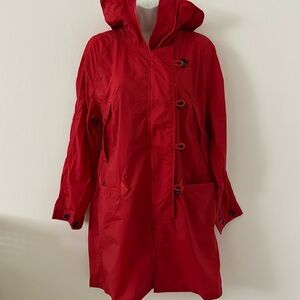 Red raincoat/windbreaker